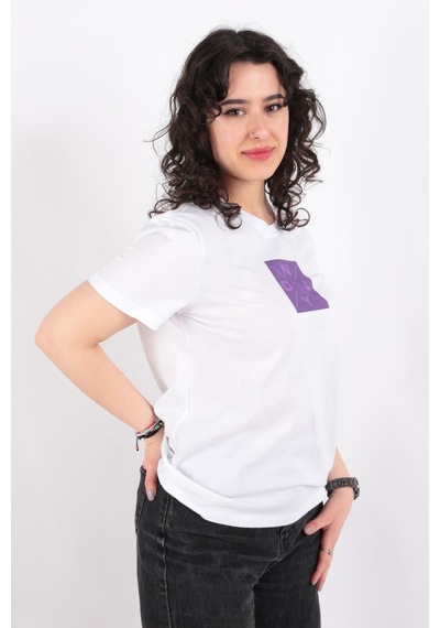 Only Beyaz Onllotta Tee Baskılı Kadın T-shirt - 15339251 001