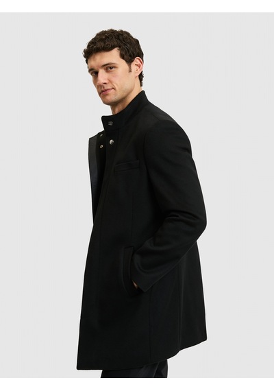 Cacharel Siyah Slim Fit Palto