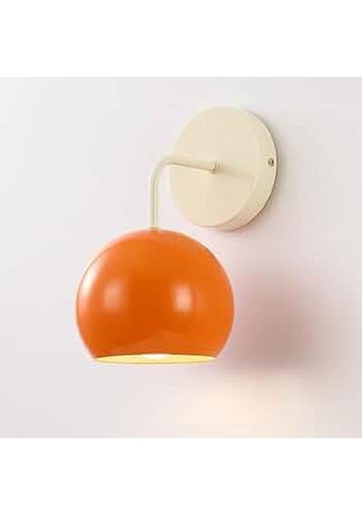 Riolight Turuncu Başlık Retro,vintage,rustik 1xe27 Duylu Duvar Metal Aplik Turuncu
