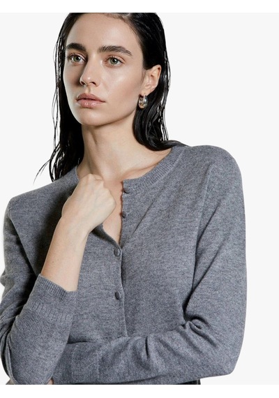 Sisley Yün Ve Kaşmir Karışımlı Ribana Detaylı Bisiklet Yaka Hırka Kadın Gri Hırka - 325a102hm5237 Sisley Yün Ve Kaşmir Karışımlı Ribana Detaylı Bisiklet Yaka Hırka Kadın Gri Hırka - 325a102hm5237