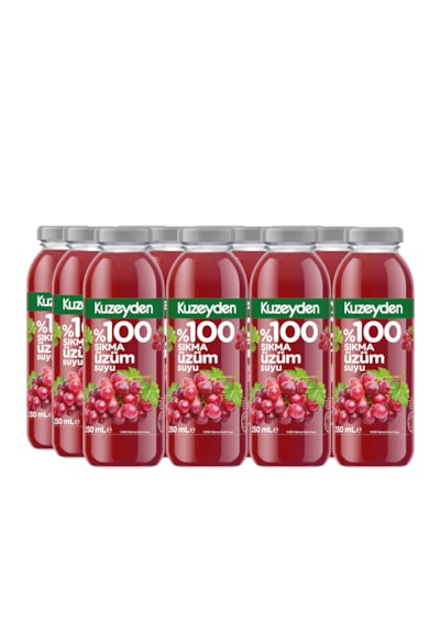 Kuzeyden %100 Sıkma Üzüm Suyu 12x250ml