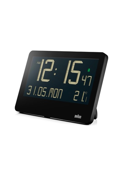 Braun Dijital Duvar Saati, İç Mekan Sıcaklığı, Tarih, Haftanın Günü, Büyük Ters Lcd Ekran, Hızlı Set, Bip A Diğer