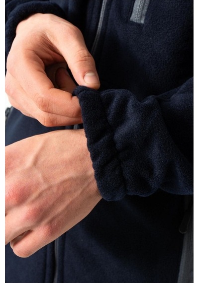 Kant Lüks Tam Fermuarlı 3 Cepli Polar Lacivert 300gr/m2 Çok Renkli