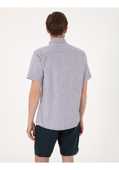 Pierre Cardin Erkek Lacivert Gömlek Kısa Kollu 50307073-vr033 Lacivert