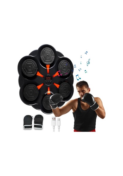 Duvar Boks Makinesi Müzikli Bluetooth Hoparlör Özellikli Led Işıklı Ritimli 9 Mod Seviye Ayarlı Box Çok Renkli