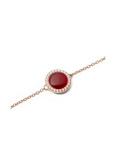 Audrey Bracelet Red Agathe Rose Gold Rose Gold
