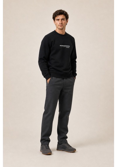 Redline Takes Bisiklet Yaka Kışlık Regular Fit Sweatshirt Siyah