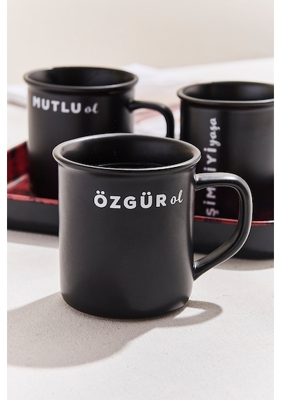 Pasabahce Özgür Ol Seramik Kupa 370 Cc Siyah