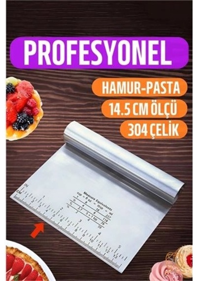 Hamur Kesici Spatula Profesyonel 304 Paslanmaz Çelik 721183 0