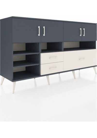 Hyperion Konsol 8 Raflı 3 Çekmeceli 4 Kapaklı 176x44x99 Antrasit- Antrasit-antrasit/aytaşı Hyperion Konsol 8 Raflı 3 Çekmeceli 4 Kapaklı 176x44x99 Antrasit- Antrasit-antrasit/aytaşı