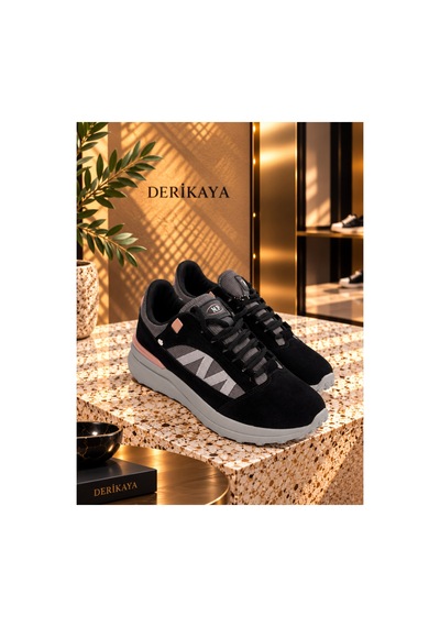 Derikaya Kadın Rahat Günlük Sneaker Ayakkabı siyah