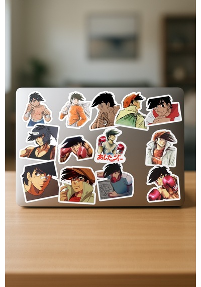 Ashita No Joe Tomorrow's Joe Anime Telefon Laptop Bullet Journal Sticker Paketi 22 Adet Çok Renkli