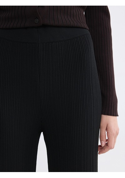 Lcwaıkıkı Classic Siyah Beli Lastikli Kadın Triko Pantolon