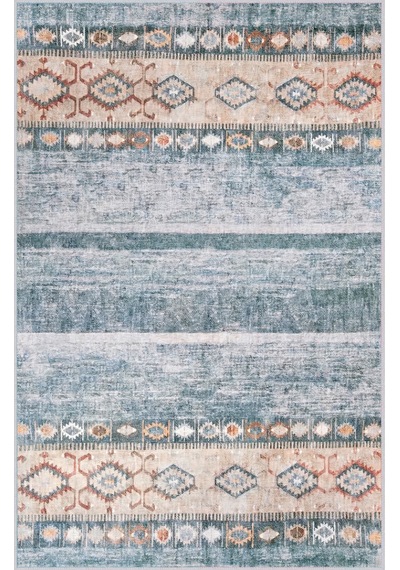Rovigo Home Dijital Baskı Yıkanabilir Kaymaz Taban Salon Halısı  RVG1683 Çok Renkli