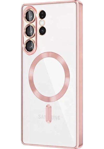 Newface Samsung Galaxy Uyumlu  S26 Ultra Kross Magneticsafe Kapak - Rose Pembe