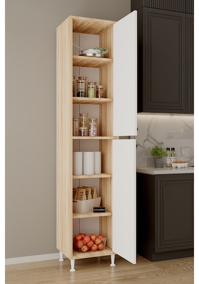 Aeka Ae-2027 Lina 2 Kapaklı Raflı Dar Yüksek Boy Banyo Çok Bölmeli Depolama Dolabı 40x180 Cm Çok Amaçlı Dolap Sonomo - Beyaz Aeka Ae-2027 Lina 2 Kapaklı Raflı Dar Yüksek Boy Banyo Çok Bölmeli Depolama Dolabı 40x180 Cm Çok Amaçlı Dolap Sonomo - Beyaz