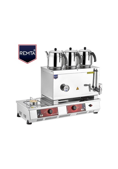 Remta 55 Model 3 Demlikli Gazlı (Ce) + Elektrikli Çay Ocağı 33 Lt