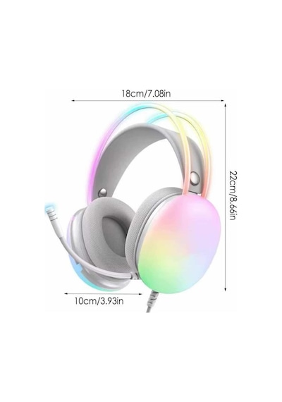 Yeni Nesil Kulak Üstü Kablosuz Uzun Ömürlü Rgb Işıklı Bluetooth Kulaklık Mh-hs5637-5833