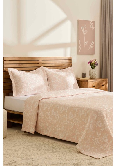 Kaşmir Home Eternal Çift Kişilik Yatak Örtüsü Takımı Rose