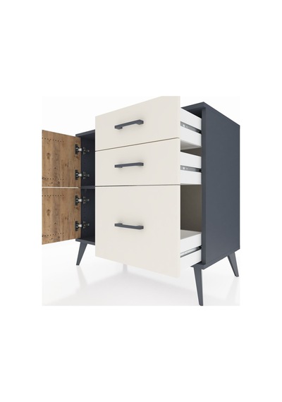 Hyperion Şifonyer Tek Raflı 3 Çekmeceli 2 Kapaklı 88x44x80 Antrasit-çam/aytaşı Çam/aytaşı Hyperion Şifonyer Tek Raflı 3 Çekmeceli 2 Kapaklı 88x44x80 Antrasit-çam/aytaşı Çam/aytaşı