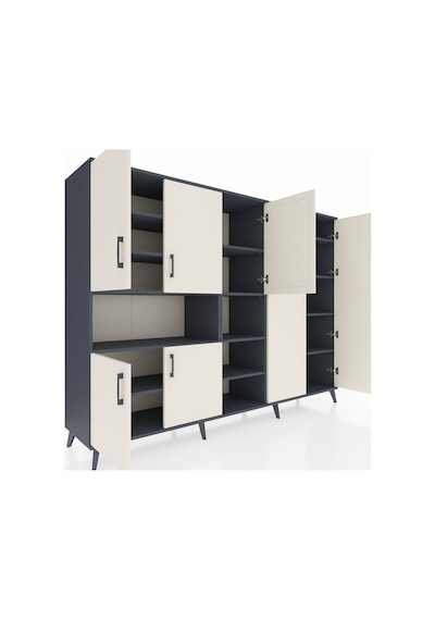 Hyperion Dolap 13 Raflı 7 Kapaklı 220x44x163 Antrasit-aytaşı/antr Antrasit-aytaşı/antrasit Hyperion Dolap 13 Raflı 7 Kapaklı 220x44x163 Antrasit-aytaşı/antr Antrasit-aytaşı/antrasit