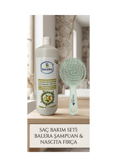 Şampuan Kuru Saçlar İçin Zeytinyağı&mango Özlü 1000ml Pro Saç Fırçası Hediyeli