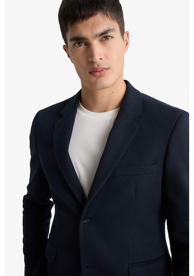Defacto Slim Fit Dar Kesim Blazer Ceket F7690ax25aunv64 Lacivert