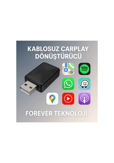 Kablosuz Carplay & Android Auto Adaptörü - Apple Ve Android Cihazlar İçin Evrensel Wireless Carplay Çevirici Diğer