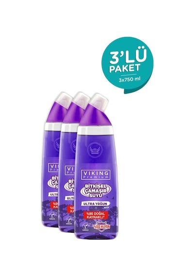 Viking Premium Ultra Çamaşır Suyu Misk 3 x 750 ML