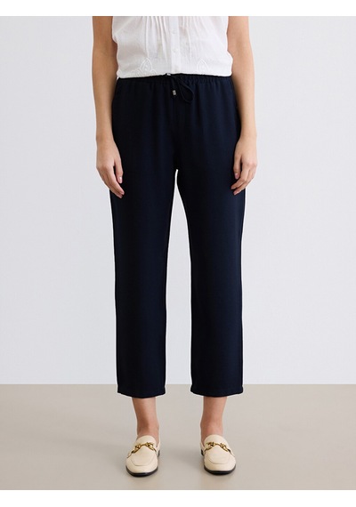 Lcw Everyday Lacivert Beli Lastikli Loose Fit Kadın Pantolon