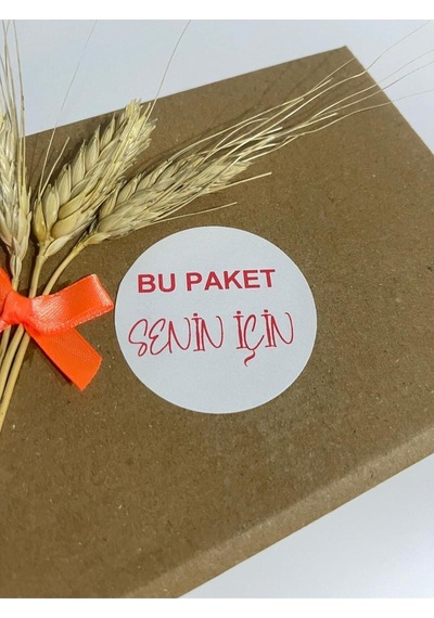 Bu Paket Senin İçin Yuvarlak Yapışkanlı Etiket 4x4 Cm 120 Adet