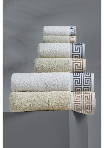 Veramoni Leonie Model 6'li Banyo Seti Kahve-krem - Kahve-beyaz
