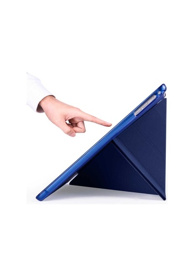 Apple Ipad 9.7" 2018 Kılıf Kalem Bölmeli Tri Folding Smart Katlanabilir Standlı 360 Tam Koruma Kapaklı Kılıf
