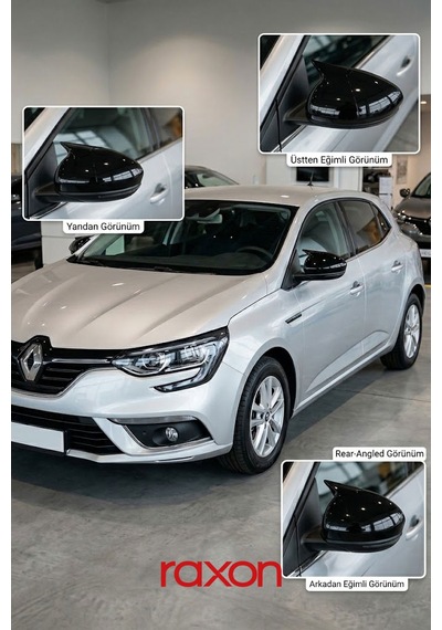 Renault Megane 4 - 2016+ Batman & Yarasa Ayna Kapağı Parlak Piano Black Sport