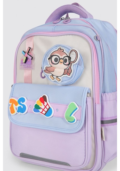 Ççs Kids Premium Okul Çanta Seti 3'lü İlkokul Ortaokul Sırt Çantası Termal Beslenme Çantası Kalemlik Mor 51979