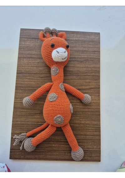 Sevimli Zürafa Amigurumi Turuncu