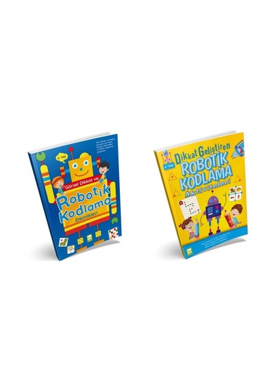 Görsel Dikkat ve Robotik Kodlama Etkinlikleri Seti 2 Kitap