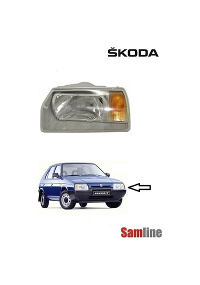 Skoda Favorit Uyumlu Forman Sol Ön Far 1989-1990-1991-1992-1993-1995 Modeller İçindir