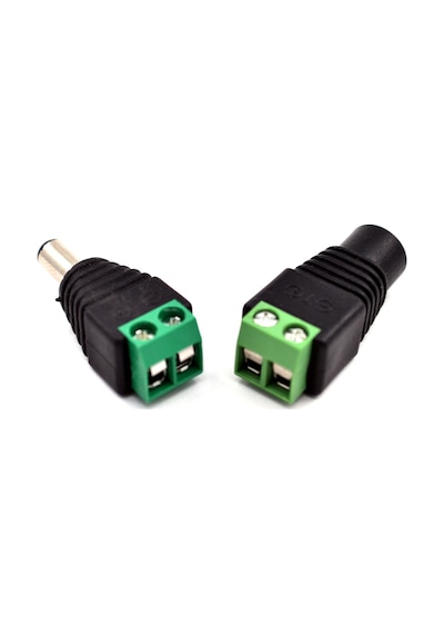 1 Takım 2,1mm Klemensli Dc Jak Erkek Dişi