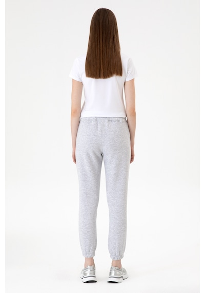 U.S. Polo Assn. Kadın Açık Gri Şardonlu Jogger Eşofman Altı 50313581-VR001