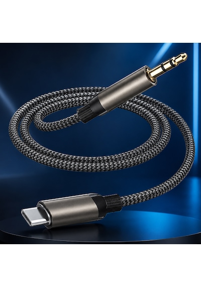 Usb-c Audio Adaptör Kablosu Kulaklık Ve Araç Ses Sistemi Uyumlu 1 Metre