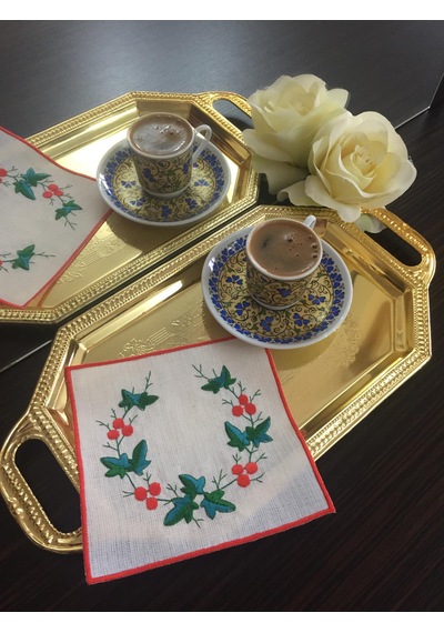 2 Adet Kokina Çiçeği Kokteyl Peçete,kahve Yanı Sunum Peçetesi