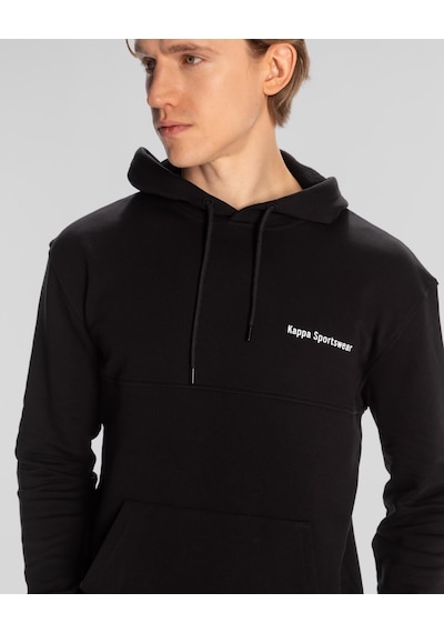 Kappa Authentic Theo Erkek Siyah Regular Hoodie