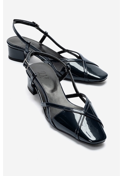 Luvishoes Olena Lacivert Rugan Kadın Topuklu Sandalet