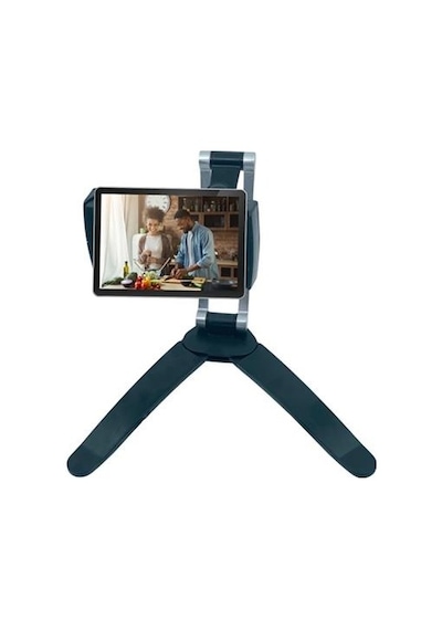 360 Derece Dönebilen Mutfak Masaüstü Telefon Tablet Tutucu Ayarlanabilir Esnek Ayaklı Metal