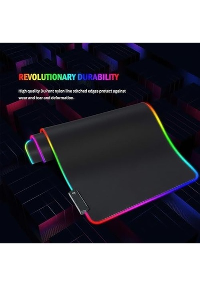 Rgb Led Gaming Mouse Pad 80x30 Xxl - 13 Renk Mod, Gaming Mousepad Işıklı, Oyuncu Büyük Keyboard Mouse Pad Kaymaz Usb Plug&play