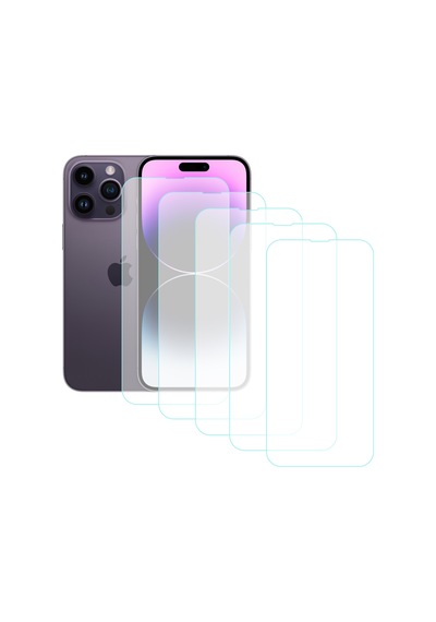 Notech Apple Uyumlu iPhone 14 Pro Max Temperli Cam Ekran Koruyucu 5li Eko Paket