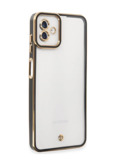 Samsung Galaxy A04 Kılıf Liva Lens Silikon - Siyah