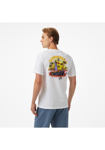 Converse Skeleton Party Erkek Beyaz T-shirt10027726