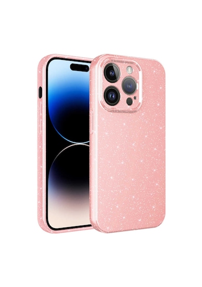 Teleplus Apple Uyumlu iPhone 14 Pro Kılıf Kamera Korumalı Simli Koton Kapak